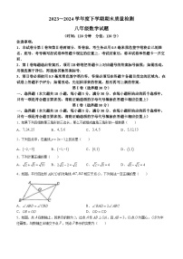 山东省日照市岚山区2023-2024学年八年级下学期期末数学试题(无答案)