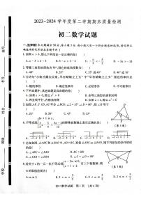 山东省济宁市任城区2023-2024学年下学期七年级数学期末检测试题