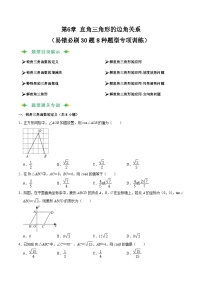 猜题06 直角三角形的边角关系（易错必刷30题8种题型专项训练）-九年级上学期数学期末考点大串讲（北师大版）