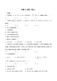 沪教版七年级数学下册满分冲刺卷专题01实数(重点)(原卷版+解析)