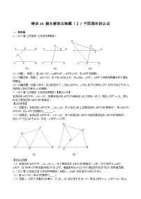 苏科版七年级数学下册满分冲刺卷特训10期末解答压轴题(Ⅰ)平面图形的认识(原卷版+解析)