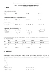 [数学][期末]2023~2024学年福建厦门初二下学期期末数学试卷(无答案)