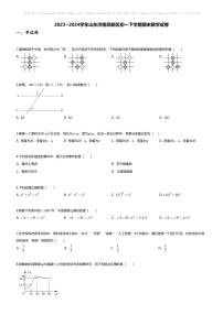 [数学][期末]2023~2024学年山东济南高新区初一下学期期末数学试卷(无答案)