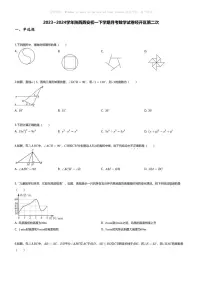 [数学]2023~2024学年陕西西安初一下学期月考数学试卷(无答案)经开区第二次
