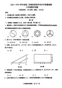 山东省青岛市市南区2023-2024学年八年级下学期数学期末检测试题