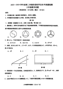 山东省青岛市市南区2023-2024学年八年级下学期数学期末检测试题