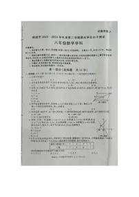 陕西省渭南市韩城市2023-2024学年下学期八年级数学期末学业水平检测试题