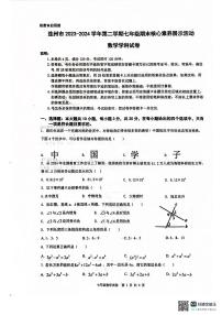 广东省清远市连州市2023-2024学年七年级下学期7月期末数学试题