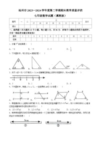 河北省沧州市2023-2024学年七年级下学期期末数学试题（冀教版）