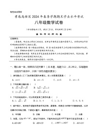 湖北省孝感市高新区2023-2024学年八年级下学期期末数学试卷