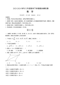 2023-2024学年初中下学期八年级数学期末模拟卷（考试版A4）（人教版）