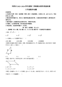 陕西省渭南市华阴市2023-2024学年八年级下学期期末数学试题