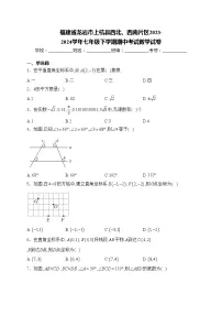 福建省龙岩市上杭县西北、西南片区2023-2024学年七年级下学期期中考试数学试卷(含答案)