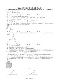 2024年四川省广安市中考数学试卷【含解析】