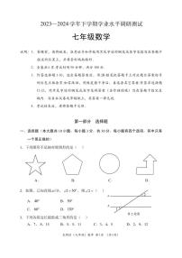 广东省深圳市光明区2023-2024学年七年级下学期期末考试数学试卷