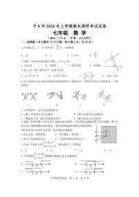 湖南省长沙市宁乡市2023-2024学年七年级下学期期末考试数学试题