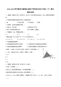 2023-2024学年江苏省南京市建邺区金陵中学河西分校八年级（下）期末数学试卷（含解析）