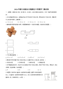 2024年浙江省丽水市莲都区中考数学二模试卷（含解析）
