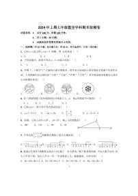 [数学][期末]湖南省衡阳市衡阳市四校2023～2024学年七年级下学期7月期末数学试题末检测卷(有答案)