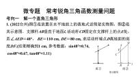 2024陕西中考数学二轮重点专题研究 微专题 常考锐角三角函数测量问题（课件）