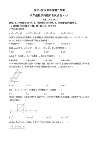 广东省汕头市潮南区两英镇2023-2024学年八年级下学期期末数学试题（A）(无答案)