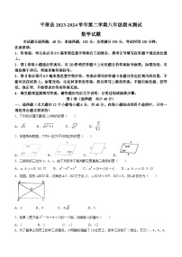 山东省德州市平原县2023-2024学年八年级下学期期末数学试题