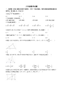 山东省淄博市周村区（五四制）2023-2024学年八年级下学期期末考试数学试题