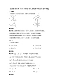 [数学][期末]江西省新余市2023-2024学年八年级下学期期末试题(解析版)