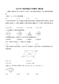 2024年广东省河源市中考数学二模试卷（含答案）