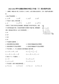 2023-2024学年安徽省淮南市寿县八年级（下）期末数学试卷（含答案）