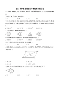 2024年广东省河源市中考数学二模试卷（含解析）