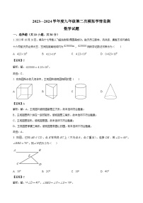 山东省济宁市金乡县2024届九年级下学期中考二模数学试卷(含解析)