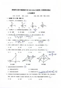 湖南长沙师大附中梅溪湖中学2024年八年级下学期7月期末数学试题+答案