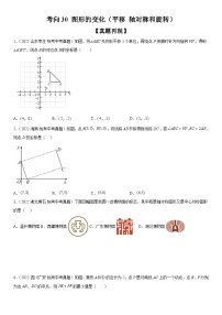 中考数学一轮复习考点（全国通用）考向30 图形的变化（平移 轴对称和旋转）专题特训（含答案）