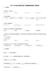 [数学][期中]2023_2024学年上海徐汇区初二下学期期中数学试卷(部分学校)