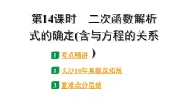 2024长沙中考数学一轮复习 第三单元 函 数 第14课时 二次函数解析式的确定(含与方程的关系)（课件）