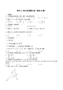 沪教版九年级数学上册期中期末挑战满分冲刺卷特训13期末选填题汇编(精选60题)(原卷版+解析)