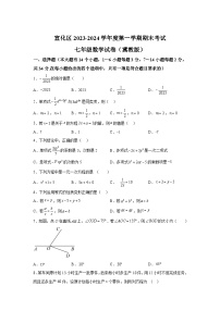 河北省张家口市宣化区2023-2024学年七年级上学期期末考试数学试卷（冀教版）(含解析)