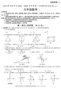 陕西省咸阳市实验中学2024届九年级上学期阶段性检测（三）数学试卷(PDF版、含答案)