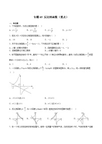 苏科版八年级数学下册期中期末满分冲刺卷专题05反比例函数(重点)(原卷版+解析)