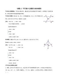 中考数学一轮复习满分突破(全国通用)专题10平行线中点模型与雨伞模型(原卷版+解析)