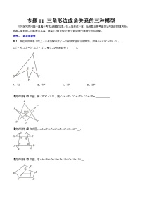 沪教版八年级数学下册期中期末满分冲刺卷专题01三角形边或角关系的三种模型(原卷版+解析)