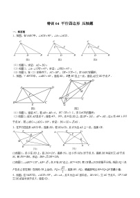 沪教版八年级数学下册期中期末满分冲刺卷特训04平行四边形压轴题(原卷版+解析)