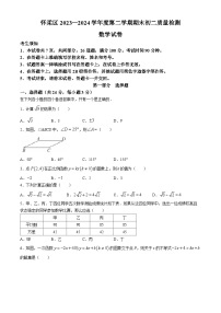 北京市怀柔区2023-2024学年八年级下学期期末数学试题