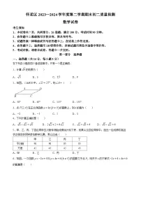 北京市怀柔区2023-2024学年八年级下学期期末数学试题