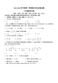 海南省省直辖县级行政单位陵水黎族自治县2023-2024学年八年级下学期期末数学试题