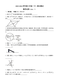 黑龙江省佳木斯市富锦市部分学校2023-2024学年八年级下学期期末数学试题