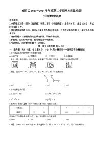 陕西省榆林市榆阳区2023-2024学年七年级下学期期末数学试题