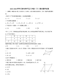 2023-2024学年天津市和平区八年级（下）期末数学试卷（含答案）