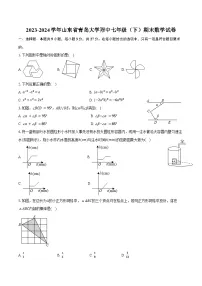2023-2024学年山东省青岛大学附中七年级（下）期末数学试卷（含解析）